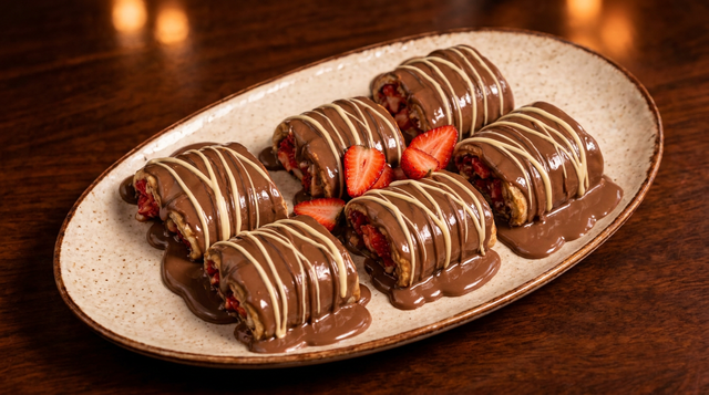 Nutella Crepe Roll.