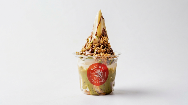 Dubai Kanafa Ice Cream.